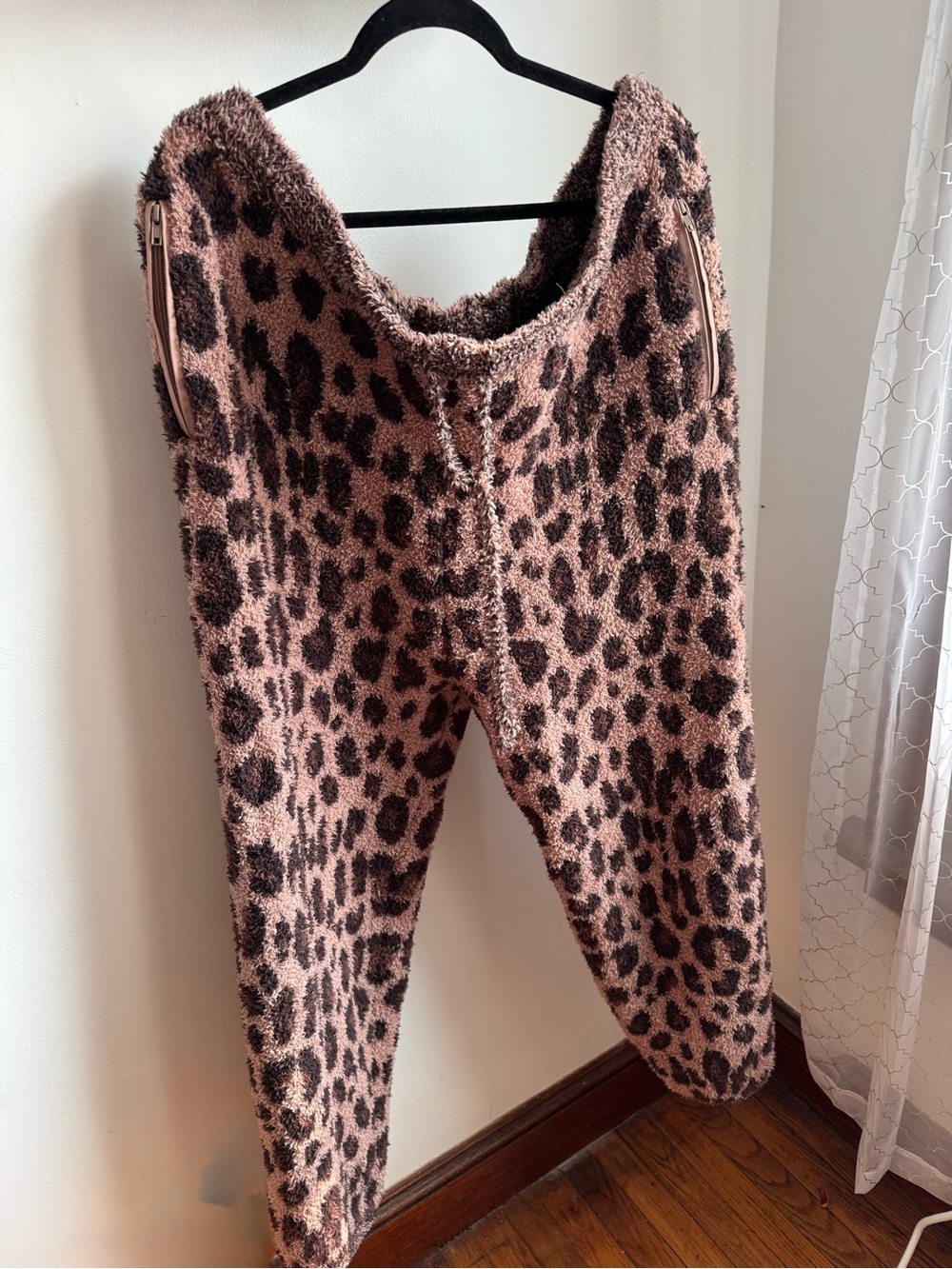 SKIMS Cozy Knit Pants in Leopard Print